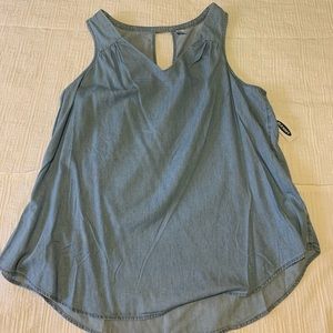 Chambray Denim Shirt Tank (Size XL)